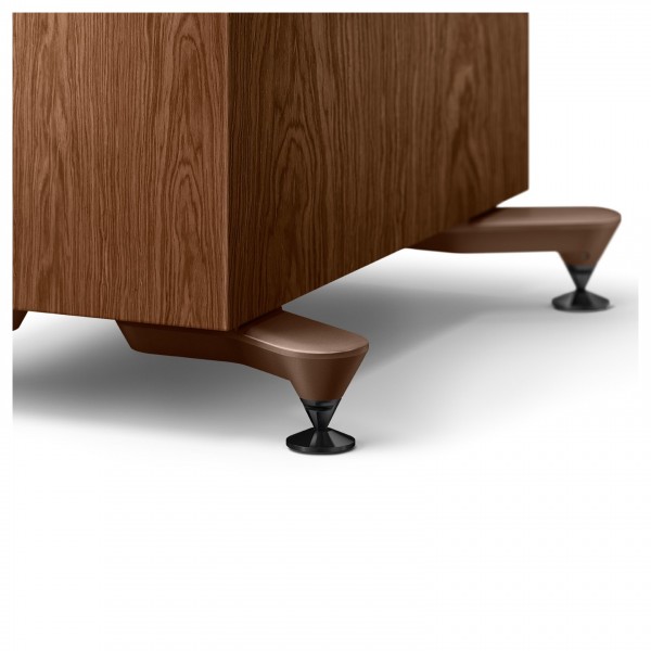 KEF R7 Meta Floorstanding Speakers (Pair), Walnut - feet