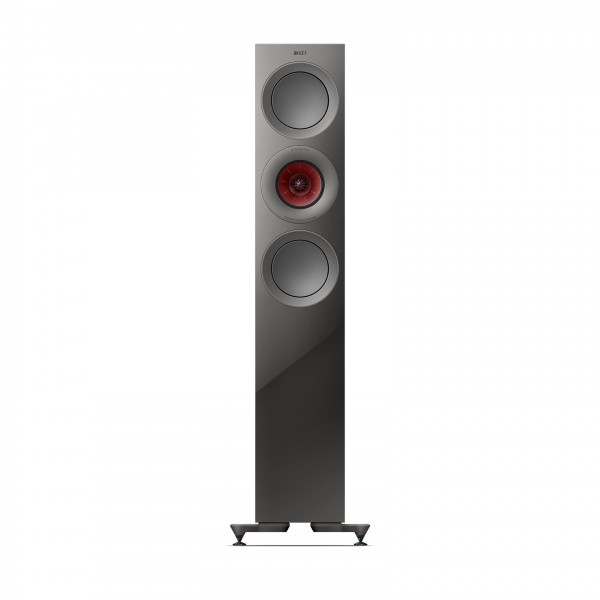 KEF R7 Meta Floorstanding Speakers (Pair), Titanium Gloss - front