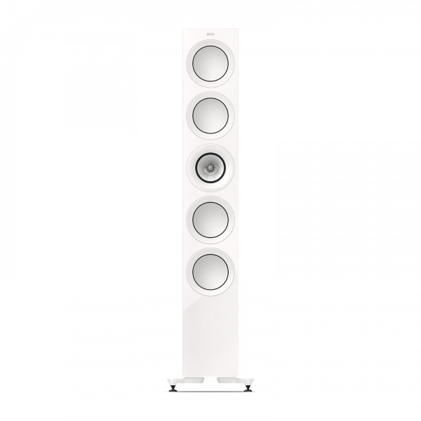KEF R11 Meta Floostanding Speakers (Pair), White Gloss - front