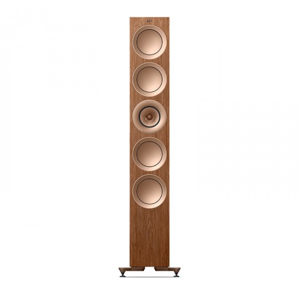 KEF R11 Meta Floostanding Speakers (Pair), Walnut - front