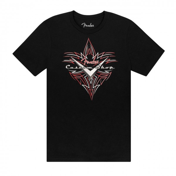 Fender Custom Shop Pinstripe T-Shirt, Black, XL