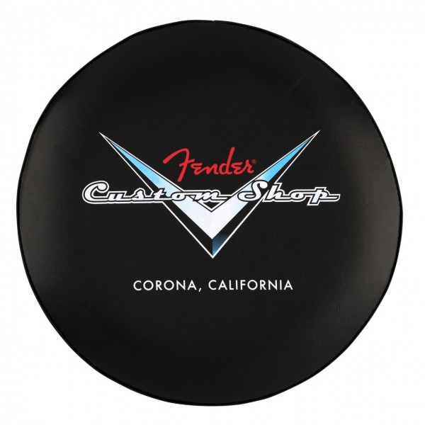 Fender Custom Shop Chevron Logo Barstool Black/Chrome, 30" - Design