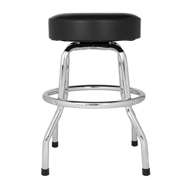 Fender Custom Shop Chevron Logo Barstool Black/Chrome, 24"