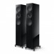 KEF R5 Meta Floostanding Speakers (Pair), Black Gloss Front View