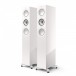 KEF R5 Meta Floostanding Speakers (Pair), White Gloss Front View