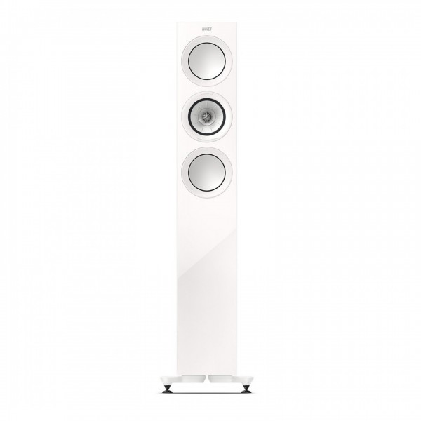 KEF R5 Meta Floostanding Speakers (Pair), White Gloss Single View
