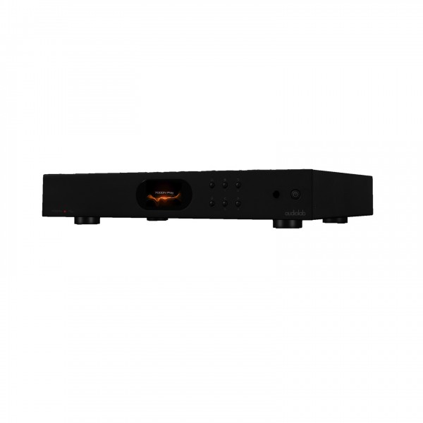 Audiolab 7000N Play Network Audio Player, Black - Angled Left