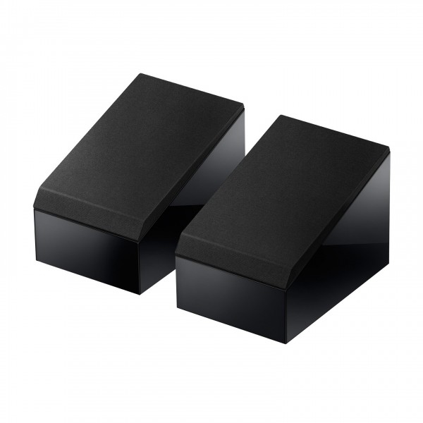 KEF R8 Meta Dolby Atmos Speakers (Pair), Black Gloss with grille attached