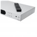 Audiolab 7000N Play Network Audio Player, Silver - Corner, with Remote Control