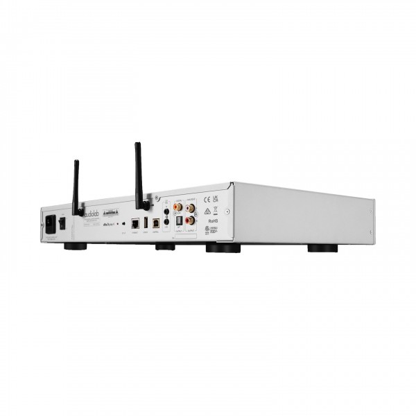 Audiolab 7000N Play Network Audio Player, Silver - Rear, Angled Right