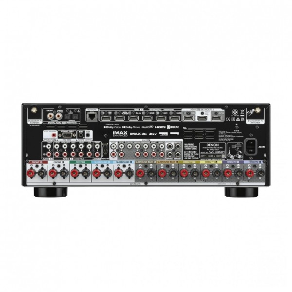 Denon AVC-X3800H, & Diamond 7.1.2 Speaker Package, Black - AVC rear