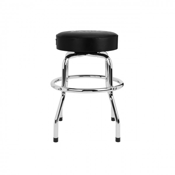 Fender Spaghetti Logo Pick Pouch Barstool Black/Chrome, 24" - Side View