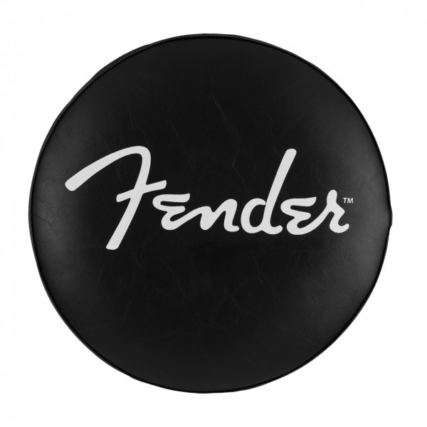 Fender Spaghetti Logo Pick Pouch Barstool Black/Chrome, 24" - Design