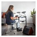 VISIONDRUM Compact Mesh Electronic Drum Kit, Stool & Headphones, Blue