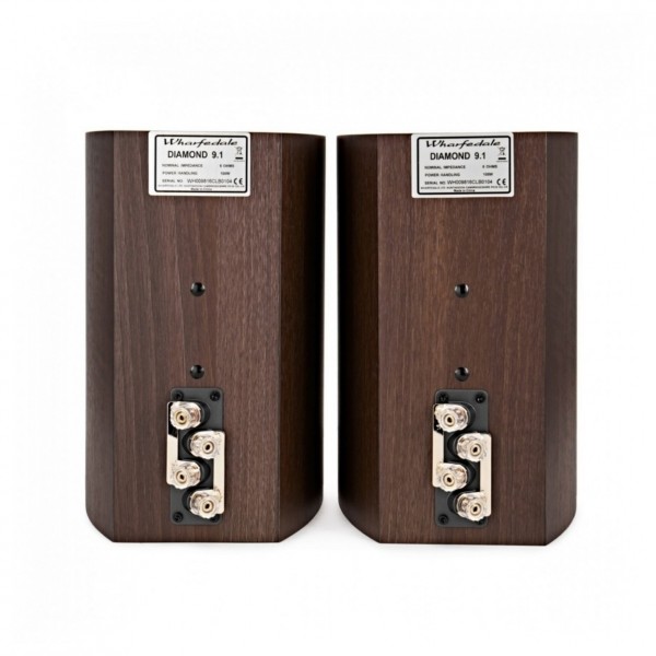 Denon AVC-X3800H, Black & Diamond 7.1.2 Speaker Package, Walnut - bookshelf rear