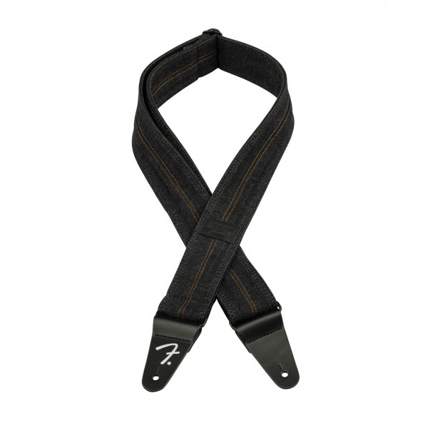 Fender x Wrangler Denim Strap, Washed Black Stitch