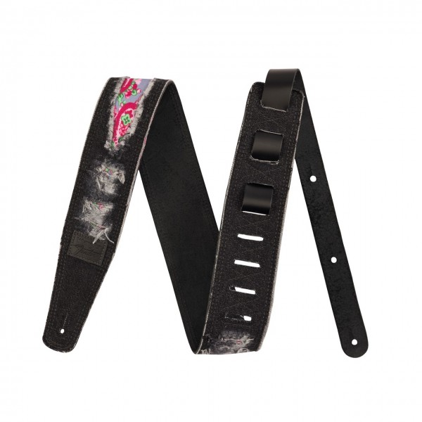 Fender x Wrangler Ripped Denim Strap, Black