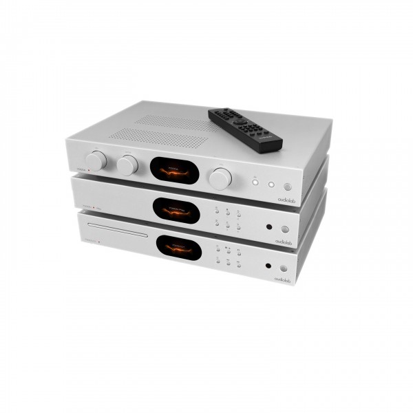 Audiolab 7000 Series Hifi Bundle, Silver - Front, Left