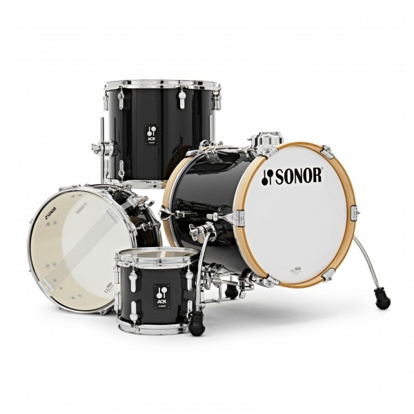 Sonor AQX 14'' Micro Shell Pack, Black Midnight Sparkle -Disassembled 