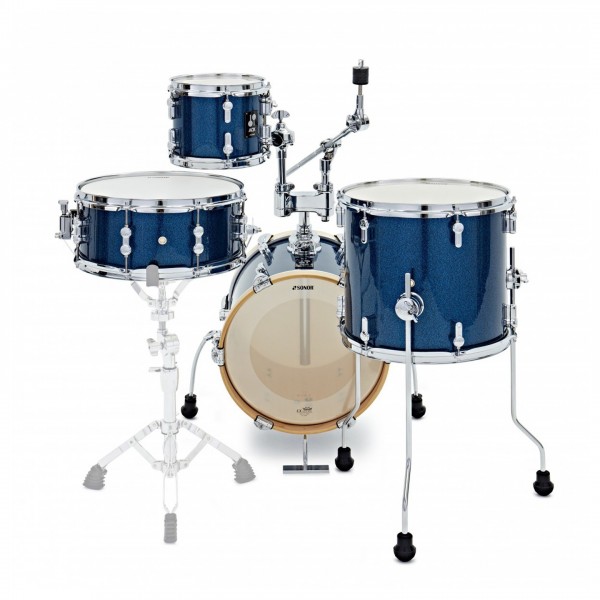 Sonor AQX 14'' Micro Shell Pack, Blue Ocean Sparkle - Rear