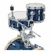 Sonor AQX 14'' Micro Shell Pack, Blue Ocean Sparkle - Cymbal Boom Arm