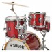 Sonor AQX 14'' Micro Shell Pack, Red Moon Sparkle - Cymbal Mount Detail