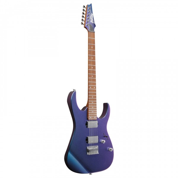 Ibanez GRG121SP GIO Series, Blue Metal Chameleon angle