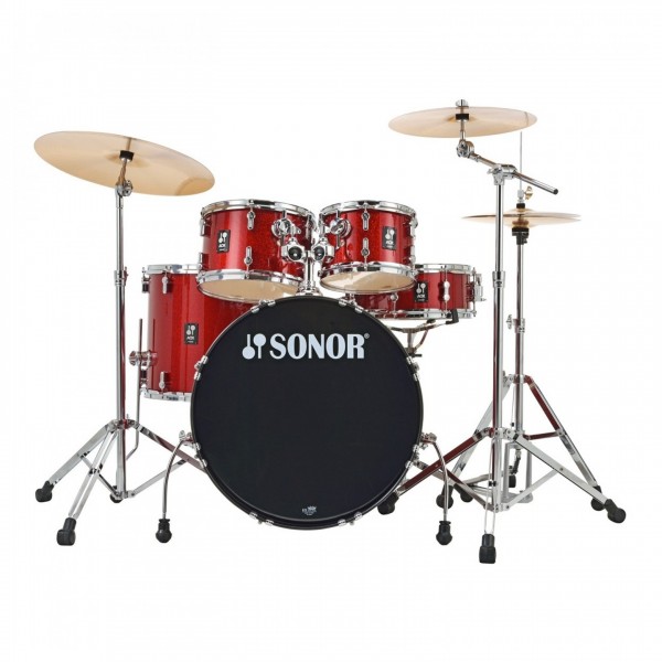 Sonor AQX 22'' 5pc Drum Kit w/Hardware Red Moon Sprkl.