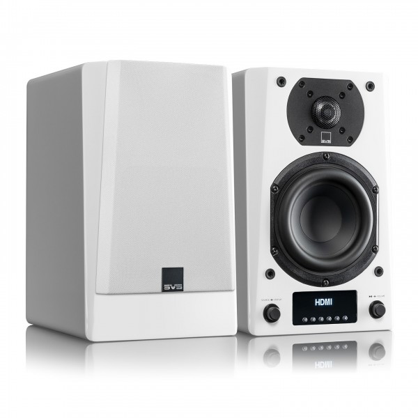 SVS Prime Wireless Pro Speaker (Pair), White Gloss Full View 2