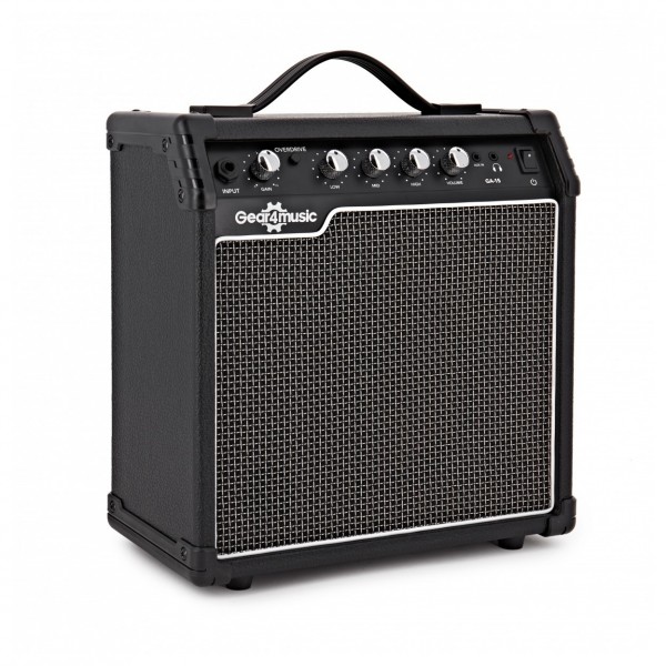 Harlem S Electric Guitar + 15W Amp Pack, Trans Black