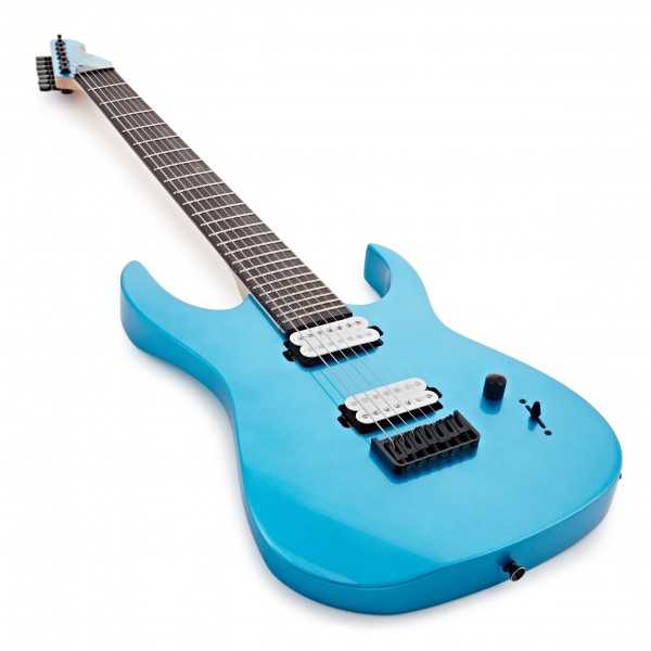 Harlem S 7-String Electric Guitar by Gear4music, Blue Harlem S 7-String Electric Guitar by Gear4music, Blue