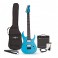 Harlem S 7-Strengs Elektrisk Gitar + 15 W Forsterkerpakke, Blue Sparkle