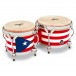 LP Matador Wood Bongos Puerto Rican Flag Chrome Hardware