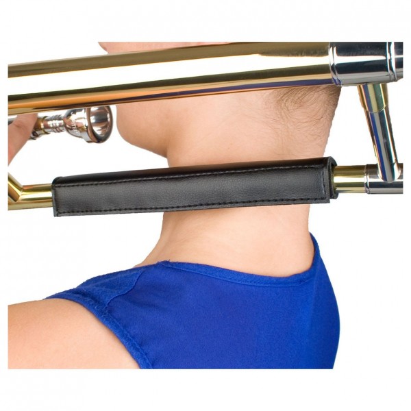 Protec L228 Straight Trombone Neck Guard, Leather in use