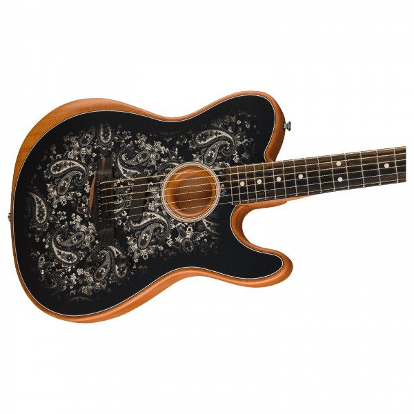 Fender American Acoustasonic Telecaster, Black Paisley - Ex