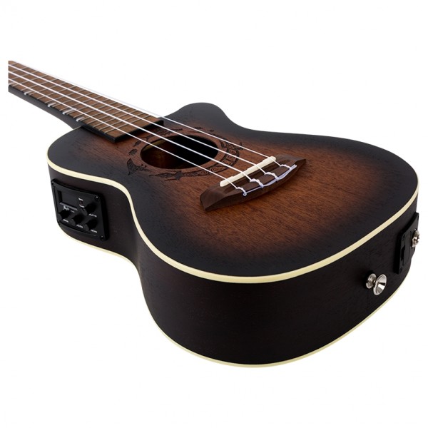 Flight DUC380 Electro Concert Ukulele, Amber body