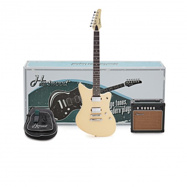 Hartwood Charger Origin Guitar Pack, Vintage White