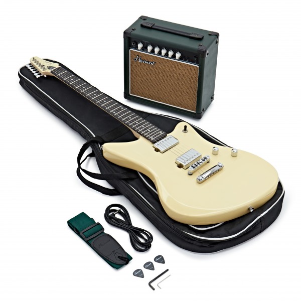 Hartwood Charger Origin Guitar Pack, Vintage White