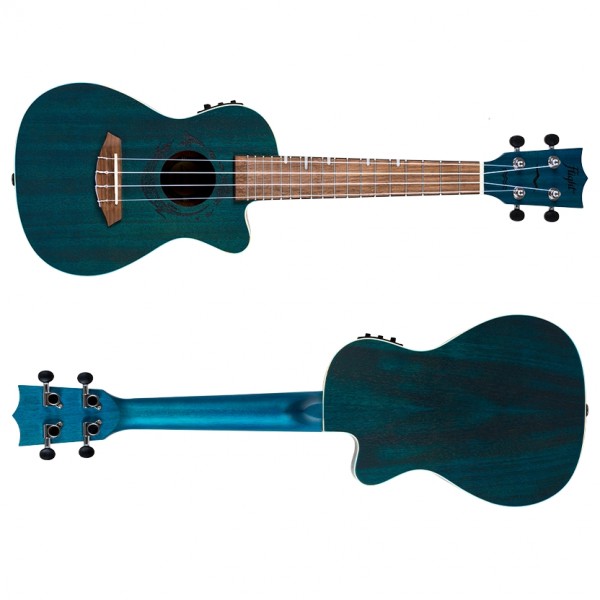 Flight DUC380 Electro Concert Ukulele, Topaz 4