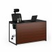 BDI Sequel 20 6103 Desk and Back Panel, Chocolate Walnut, Black Full View