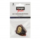 Fender x Wrangler Picks 351 Shape 8 Pack, Tortoiseshell