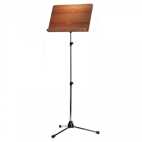 K&M 118/4 Orchestra Music Stand, Walnut