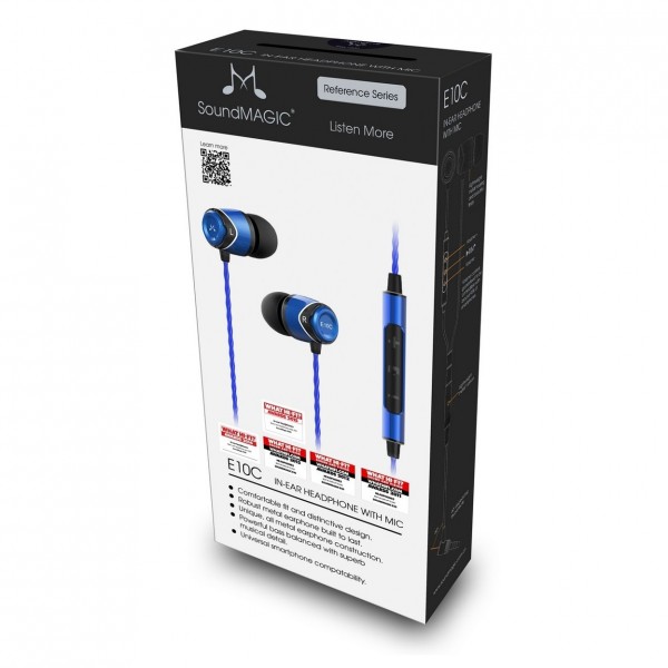 E10c Earphones, Blue - Boxed