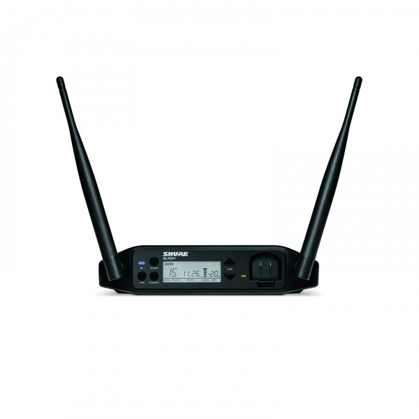 Shure GLXD14+/93 Digital Wireless Lavalier System - GLXD4+ Receiver, Front