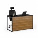 BDI Sequel 20 6103 Desk and Back Panel, Natural Walnut Black Full View 2
