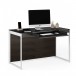 BDI Sequel 20 6103 Desk and Back Panel, Charcoal Ash Nickel Back View