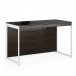 BDI Sequel 20 6103 Desk and Back Panel, Charcoal Ash Nickel Back View 2
