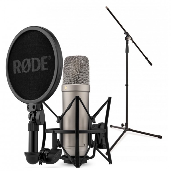 Rode NT1 Gen 5 Vocal Recording Pack with Mic Stand (Silver) - Full Bundle