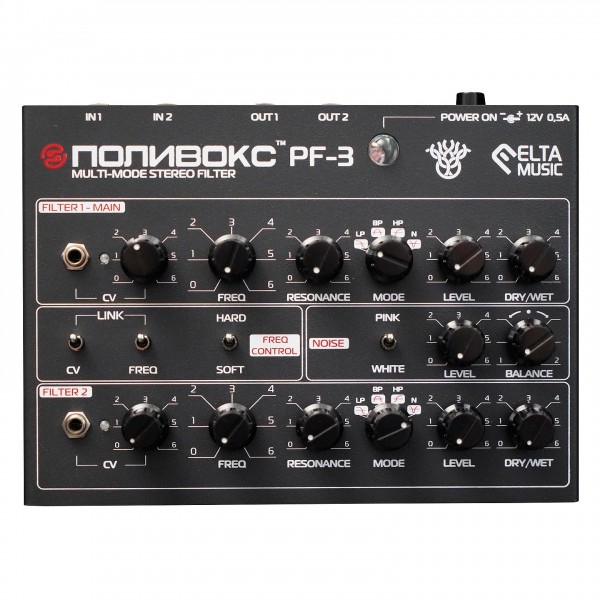 ELTA Music POLYVOX PF3 Stereo Filter (Dark Grey) - Top