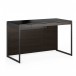 BDI Sequel 20 6103 Compact Desk, Charcoal Stained Ash with Black Front View